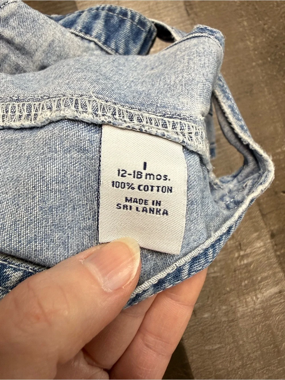Vintage Baby Gap Classic Denim Short Overalls for Kids - Light Blue 12-18 months